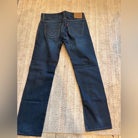 Levi's  511 Dark Blue Denim Jeans with Leather Patch - Picture 1 of 4